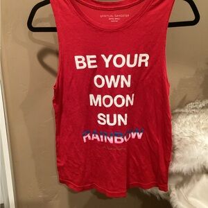 Spiritual Gangster Vibrant Red Muscle Tee